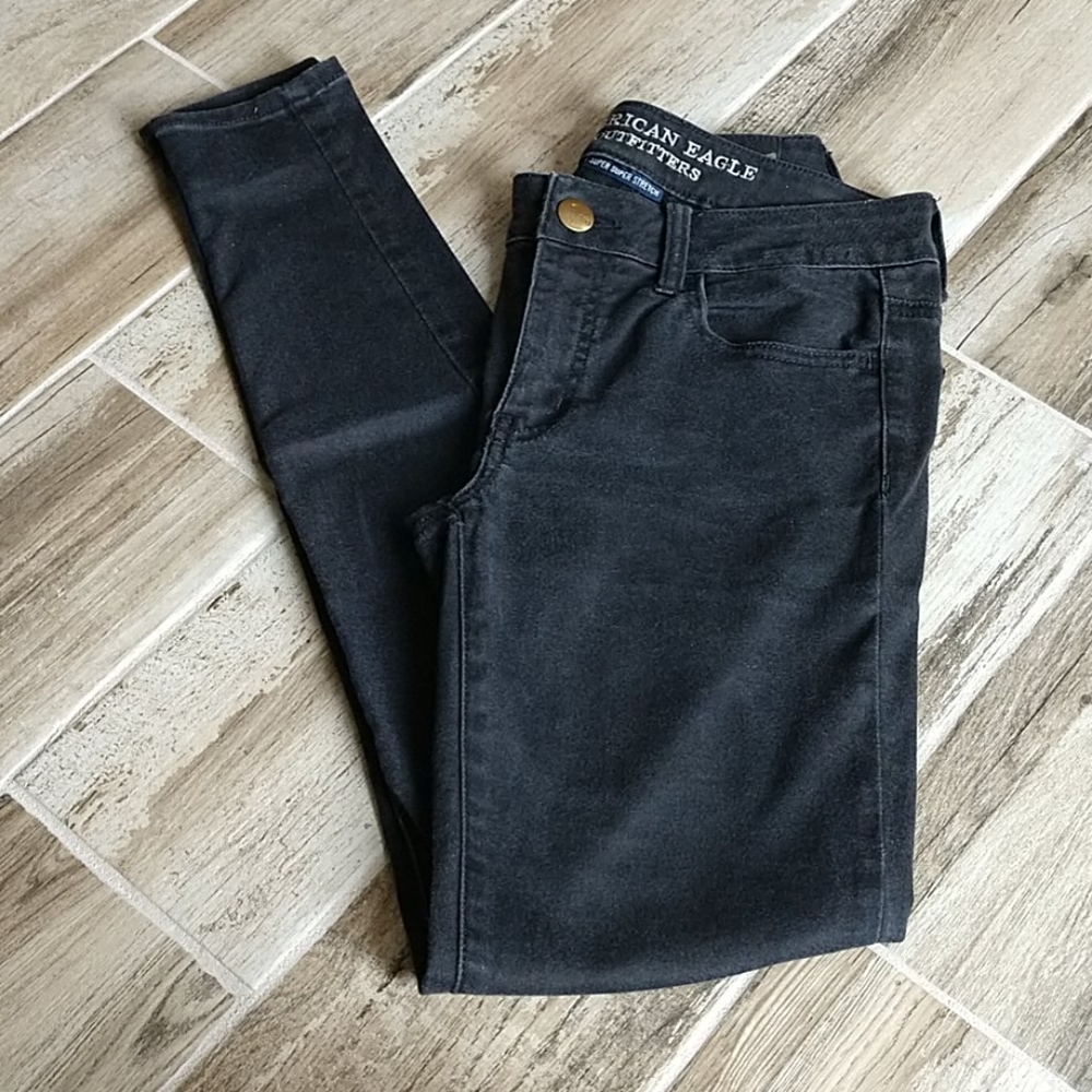 American eagle black jeggings, 4 long